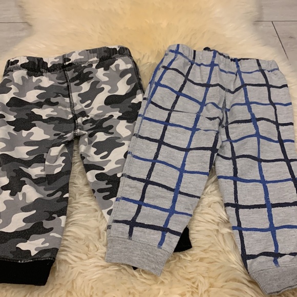 First Impressions Sweatpants in Gray/BlueStripes and Army Print Black/White 18M - Picture 8 of 8